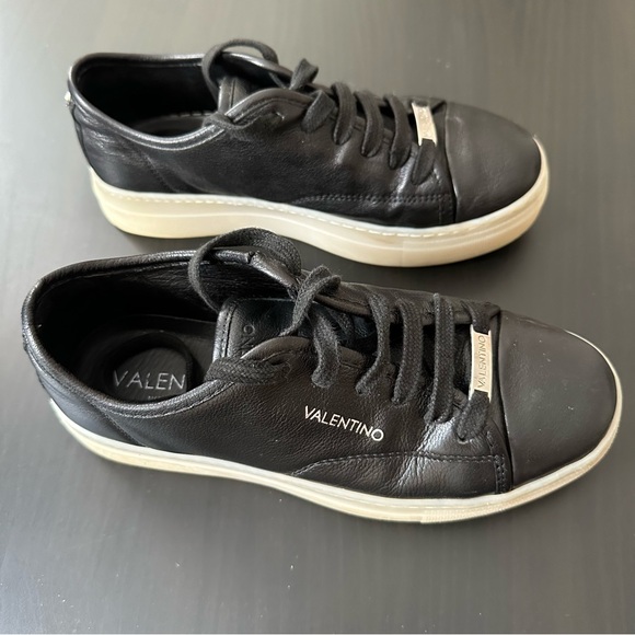 Valentino Dalia Leather Platform Shoes Size 8 - Picture 3 of 7